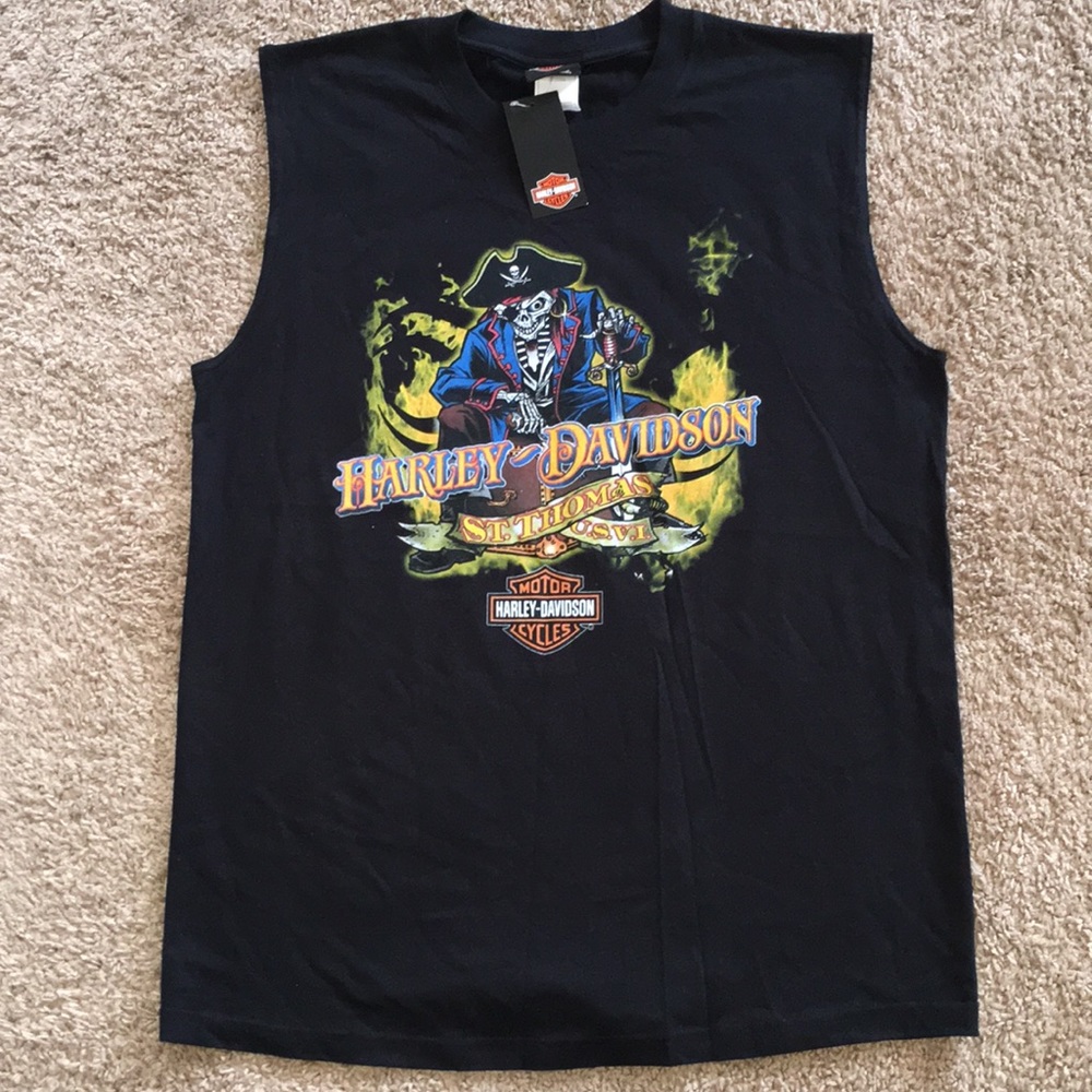 “St.Thomas” Harley Davidson Sleeveless Tee
